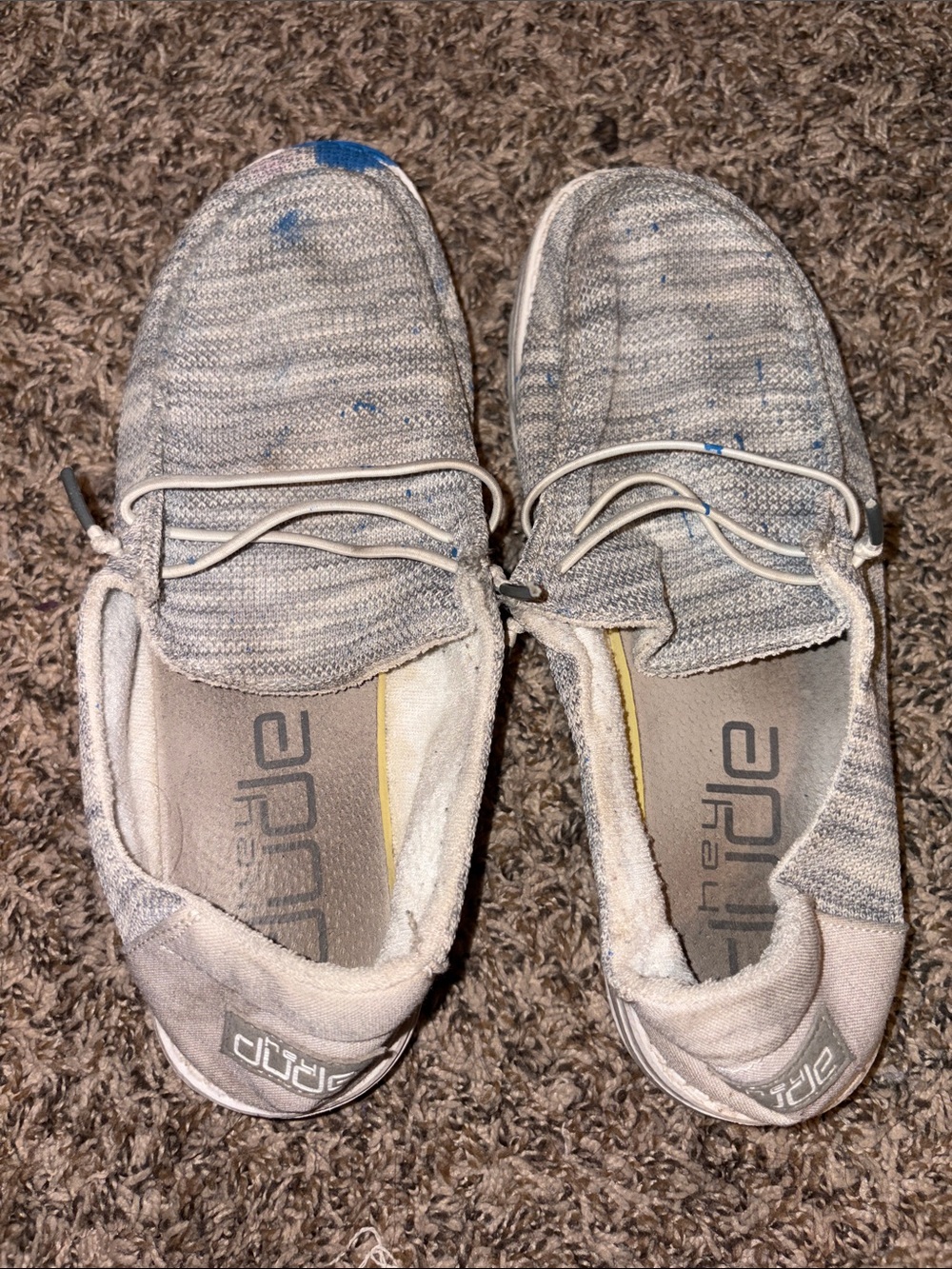 Hey Dude Women's Light Gray Knit Slip-Ons